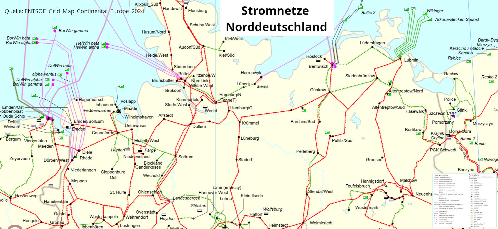 Stromnetze Norddeutschland 2024