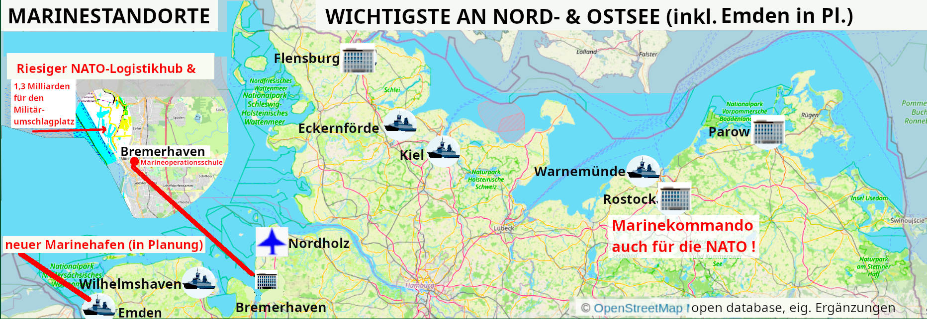 Marinestandorte Nord u.Ostseeküste Karte Stand5.10.2026