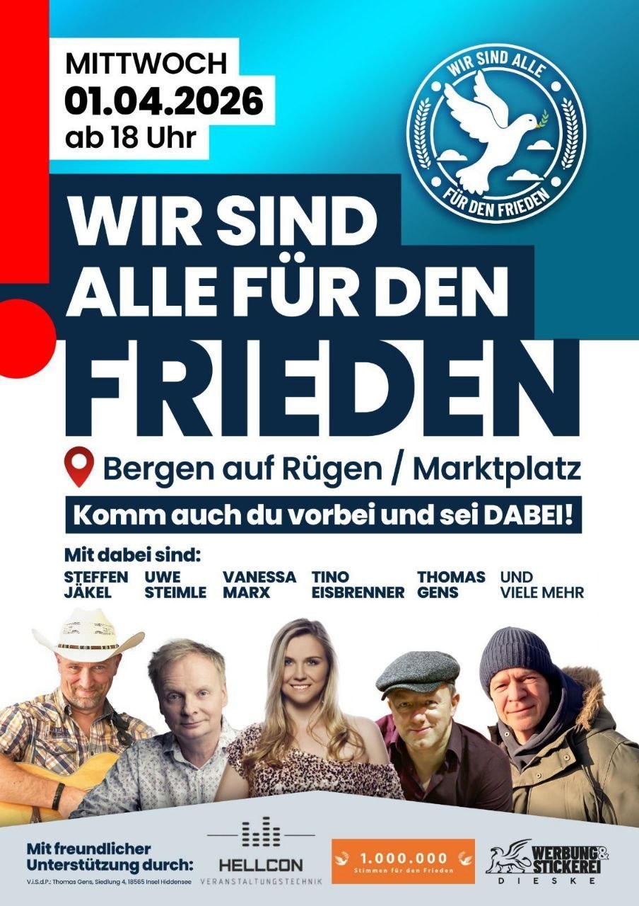 Bergen Rügen Friedens Kultur1.4.2026
