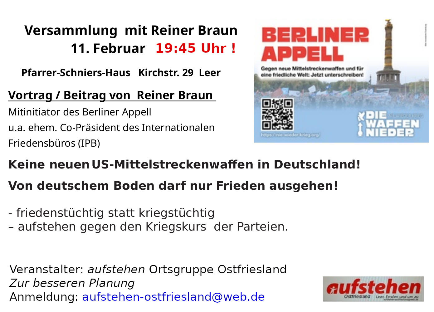 Reiner Braun LEER 11.02.2025