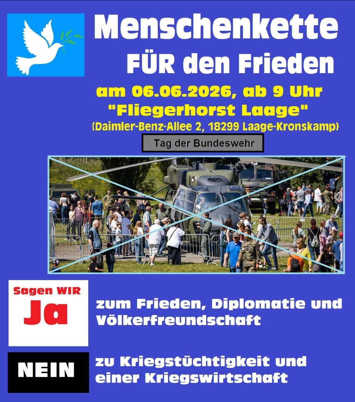 MenschenketterLAAGE Bundeswehrtag 6.6.2026