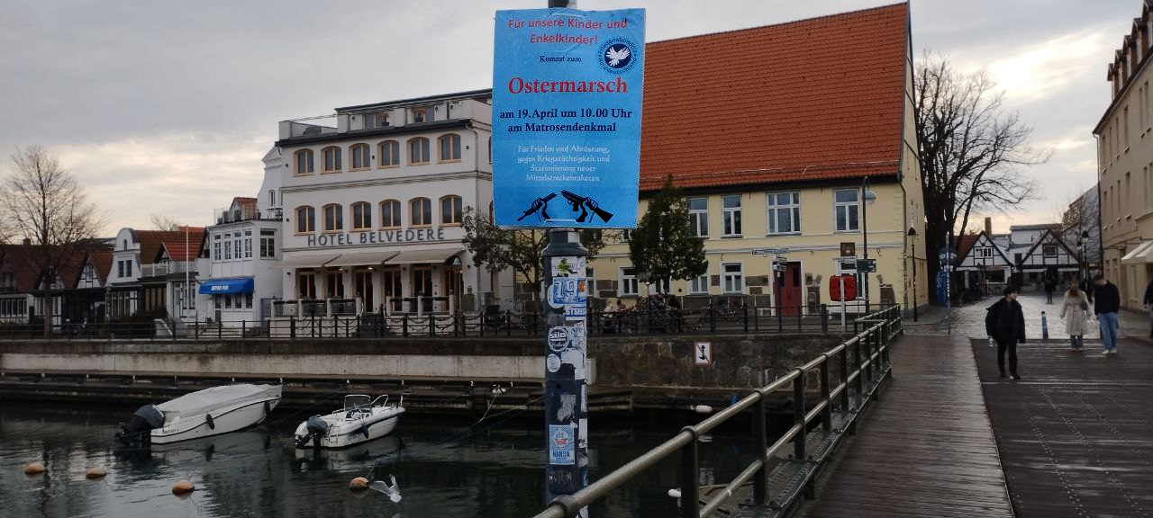 Plakat in Rostock