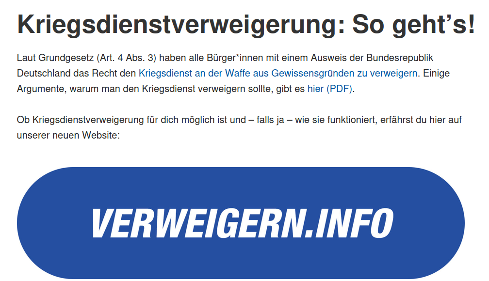 KDV Wie verweigern
